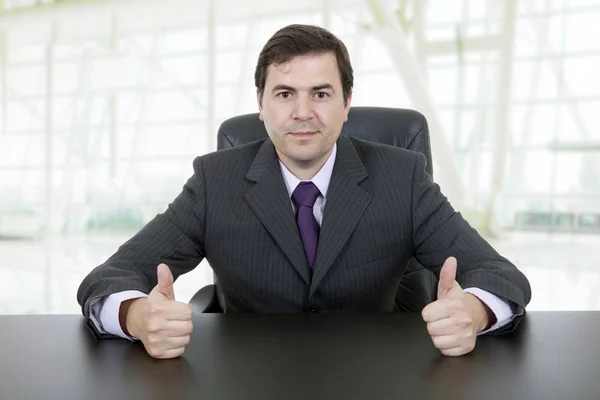 Business man going thumbs up — Stock Photo, Image