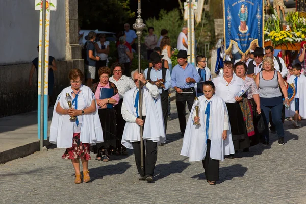 Felvonulás a Senhora da Abadia Portugáliában Amares — Stock Fotó