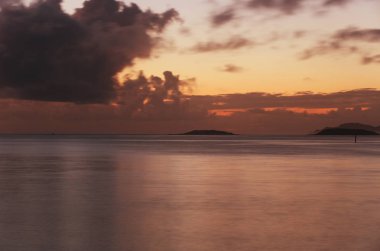 Baiona plajından gün batımı