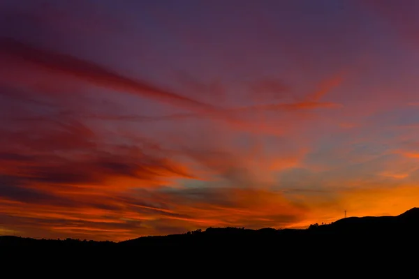 Berge im Sonnenuntergang bei peneda geres — Stockfoto