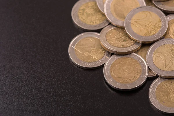large amount of Euro money coins