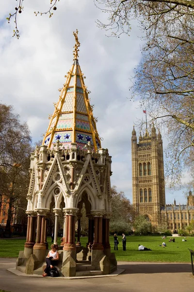 Parlamento Bahçelerinde Insanlar Londra — Stok fotoğraf