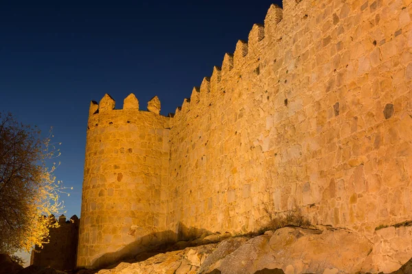 Ávila de noche, España —  Fotos de Stock