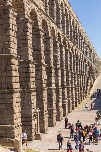 Romeins Aquaduct van Segovia — Stockfoto