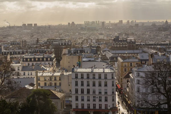 Parijs Frankrijk Daken Van Parijs Bovenaanzicht Van Franse Hoofdstad — Stockfoto