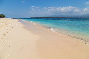 Endonezya 'nın Gili Meno adasının güzel tropikal plajı