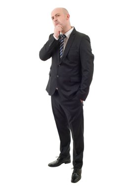 Beyaz arka planda izole edilmiş iş adamı vücudu