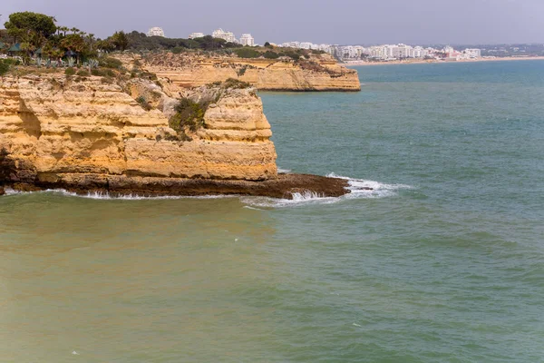 Strand Van Senhora Rocha Het Vissersdorp Armacao Pera Algarve Portugal — Stockfoto