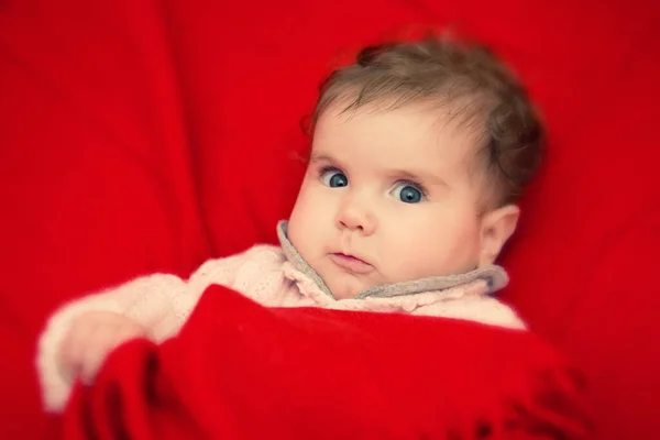 若い赤ちゃんの肖像画スタジオ写真 — ストック写真
