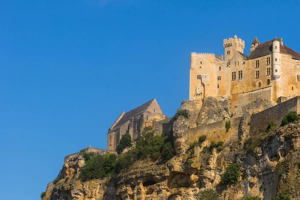 Medieval Chateau Beynac Rising Limestone Cliff Dordogne River France Dordogne — Stock Photo, Image