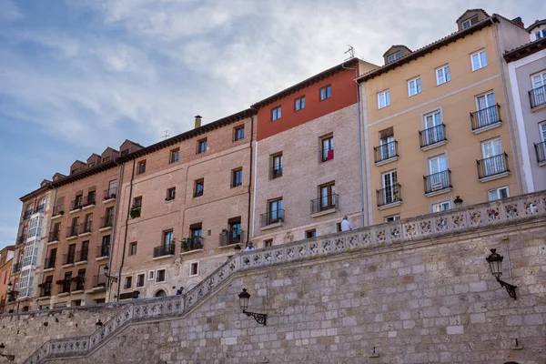 Burgos Španělsko Barevné Domy Historickém Centru Burgosu Španělsko — Stock fotografie