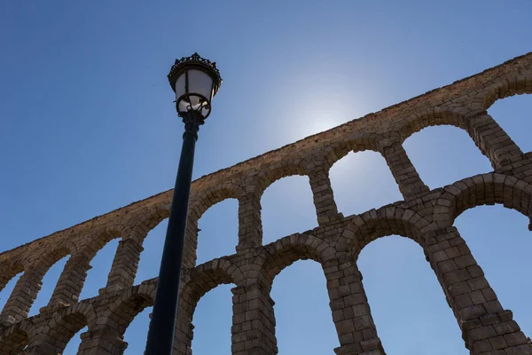 Segovia Aquaduct Ruïnes Van Het Oude Rome Segovia Spanje — Stockfoto