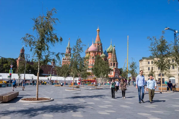 Szent Basil Katedrális Vörös Téren Moszkvában Oroszországban Szent Basil Templom — Stock Fotó