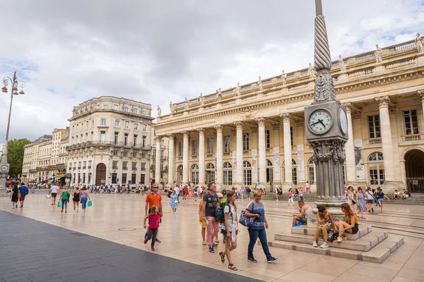 Bordeaux Franciaország Grand Theatre Bordeaux Egy Főszínház Központjában Bordeaux Város — Stock Fotó