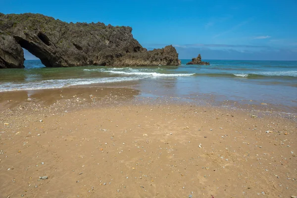 Het Strand Van San Antolin Llanes Asturië Spanje — Stockfoto