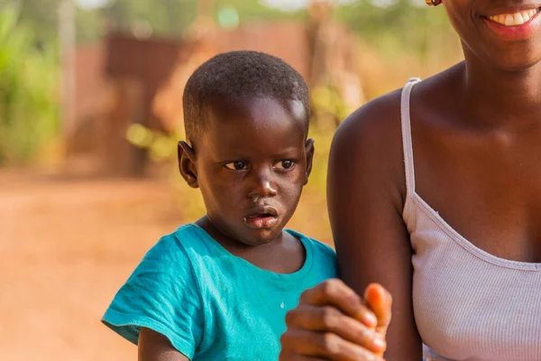 Bissau República Guiné Bissau Retrato Uma Jovem Mãe Seu Filho — Fotografia de Stock