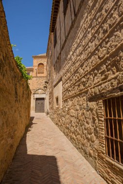 İspanya Kastilya La Mancha 'da Toledo dar caddesi