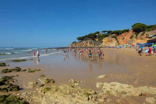 Albufeira Portugal Gente Famosa Playa Olhos Agua Albufeira Esta Playa —  Fotos de Stock