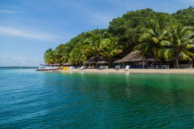 Bocas Del Toro, Panama: Tekneli güzel Karayip plajı, Bocas del Toro, Panama