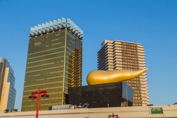 Tokyo Japan Asahi Beer Buildings Sunny Day Blue Sky Asahi — Stock Photo, Image