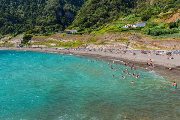 Ribeira Quente Île Sao Miguel Açores Portugal Les Gens Nagent — Photo