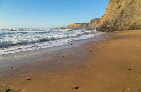 Plaża Odizolowana Atlantyku Alentejo Portugalia — Zdjęcie stockowe