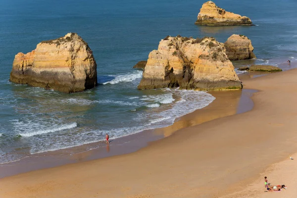 Praia Rocha Portugal Gente Famosa Playa Praia Rocha Portimao Esta — Foto de Stock