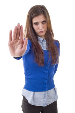 Genç deli kadın durdu, izole edildi.