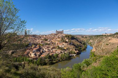 İspanya, Mirador del Valle 'den Toledo' nun görüntüsü
