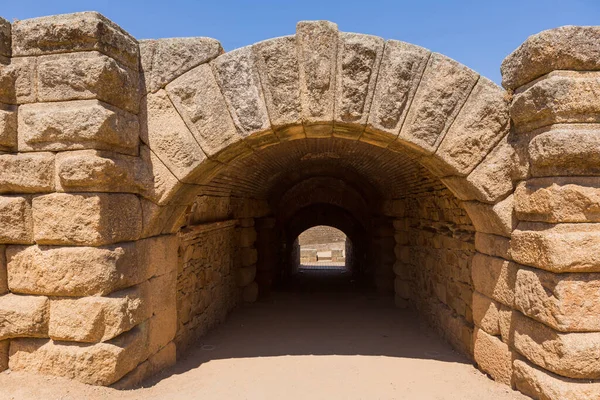 Anfiteatro Romano Enorme Yacimiento Arqueológico Mérida Fundada Por Antigua Roma — Foto de Stock