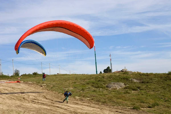Caldelas Portugalsko Paragliding Aboua Cup Severu Portugalska Caldelas Portugalsko — Stock fotografie