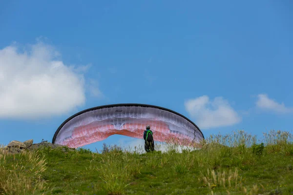 Portekiz Caldelas Portekiz Kuzeyindeki Aboua Cup Caldelas Paragliding Festivali — Stok fotoğraf