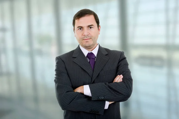 Porträt Eines Jungen Geschäftsmannes Büro — Stockfoto