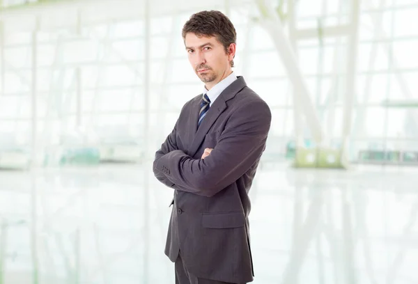 Young Business Man Thinking Office — Stock Photo, Image