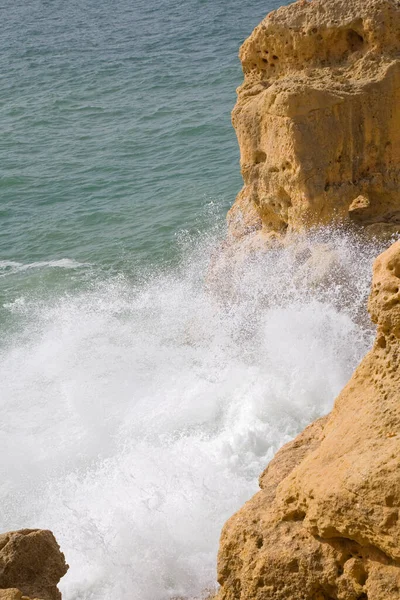 Algarve Küste Bei Carvoeiro Albufeira Portugal — Stockfoto