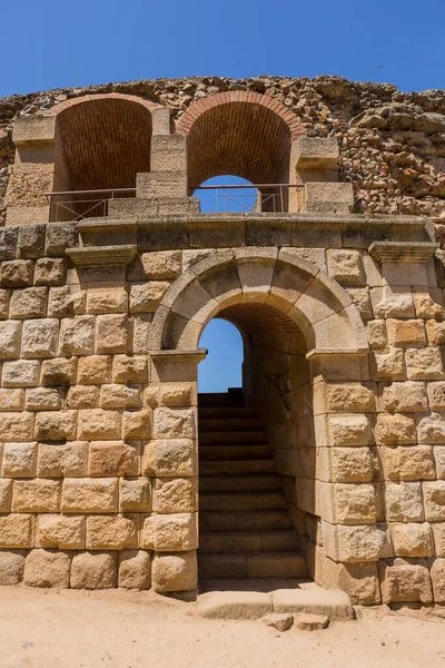 Anfiteatro Romano Enorme Yacimiento Arqueológico Mérida Fundada Por Antigua Roma — Foto de Stock