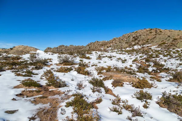 Paesaggio Invernale Con Neve Nelle Montagne Del Parco Naturale Serra — Foto Stock