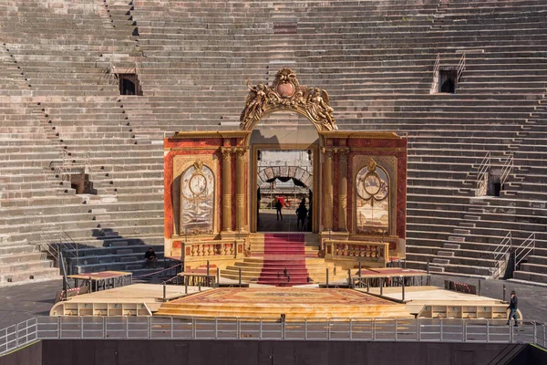 Verona Italy Stage Arena Verona Verona Italy Verona Arena Roman — Stock Photo, Image