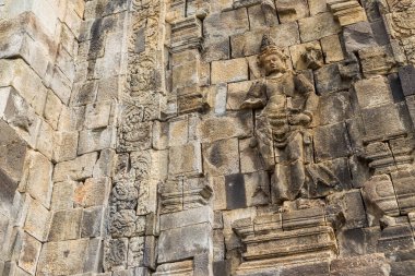 Java adasındaki Sukuh tapınağının detayları. Endonezya