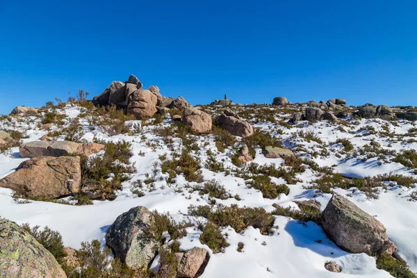 Winterlandschaft Mit Schnee Den Bergen Des Naturparks Serra Xures Galicien — Stockfoto