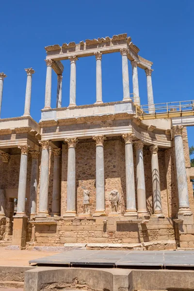 Antigo Teatro Romano Mérida Espanha Construído Pelos Romanos Final Século — Fotografia de Stock