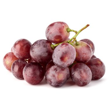 Beyaz arka plan kesme izole kırmızı üzüm dut grup 