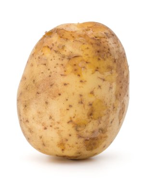 Beyaz arka plan üzerinde kesme izole yeni patates yumru