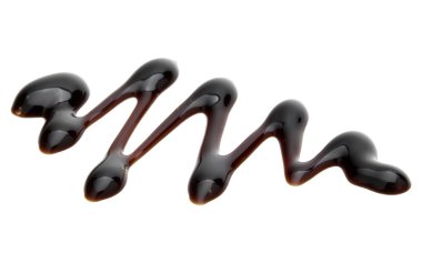 Balsamik sirke krem beyaz arka plan üzerinde izole. İtalyan sal