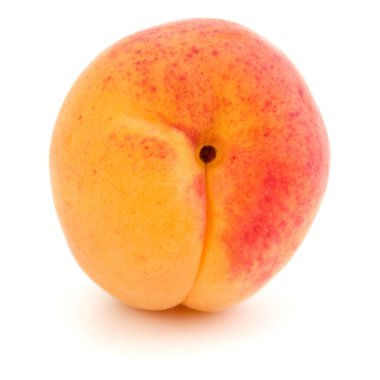 Beyaz arka plan kesme izole bir kayısı