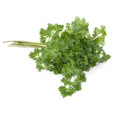Beyaz arka plan kesme izole demet maydanoz yaprakları 