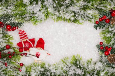 Noel tebrik kartı. Kopya alanı ile Noel sınır. Noel 