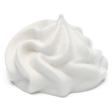 Beyaz arka plan kesme izole çırpılmış krem girdap