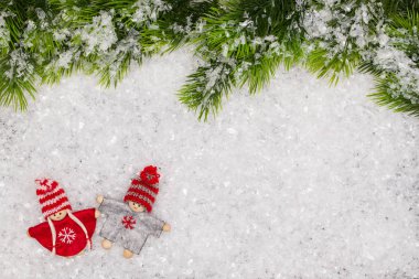 Noel tebrik kartı. Kopya alanı ile Noel sınır. Noel 