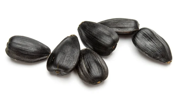 Sunflower seeds  isolated on white background close up — Stock Photo, Image